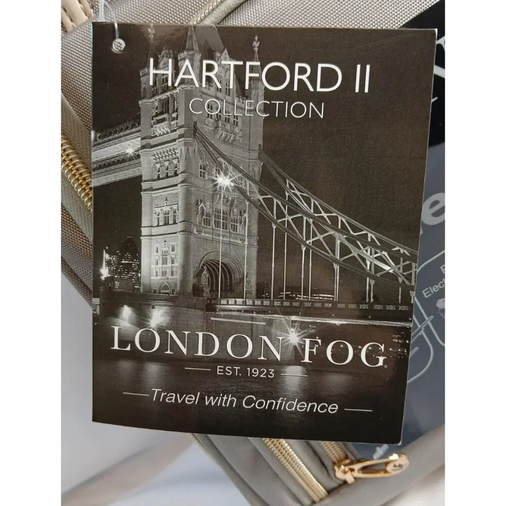 London Fog Under Seat Carryon HARTFORD II Grey Cream 15